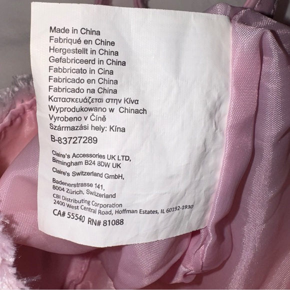 EUC Claire’s crossbody pink kitty bag with glitter detail & adjustable strap - Picture 6 of 6